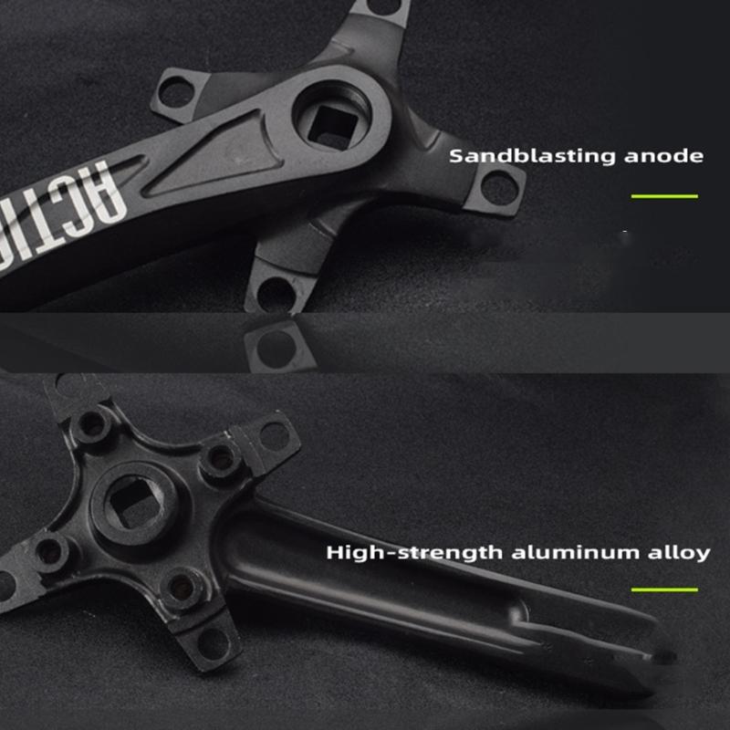 Square Hole Bicycles Crankset Aluminum  Alloys Mountain Bike Crankset  7/8/9/10/11 Speed Crankset Cycling Accessories