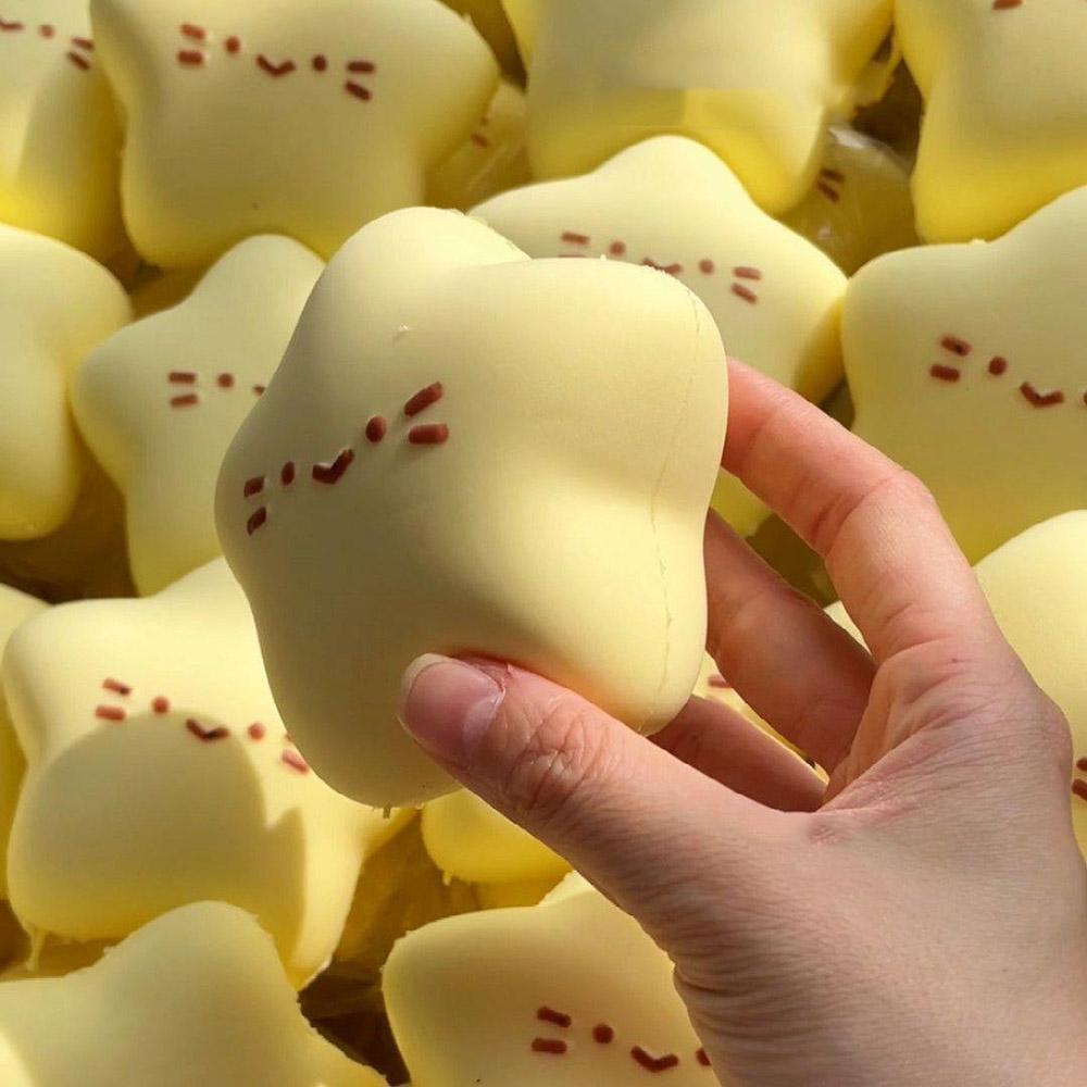 Lucky Star Puffy Squishy Stress Relief Slow Rising Squeeze Fidget Toys Squeeze Taba Squishy For Kids Adult Birthday Party Gift