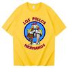 Мужская футболка Los Pollos Hermanos 100% Хлопок Во все тяжкие LOS POLLOS Братья-курицы С принтом Желтая Смешная Футболка Мужские Рубашки