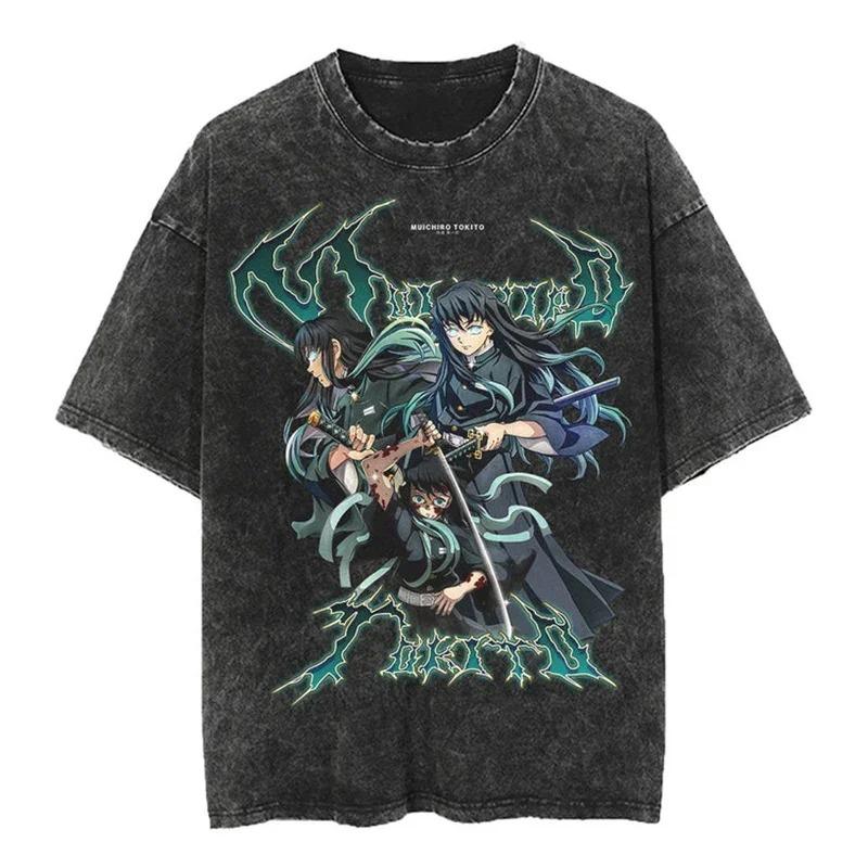 Hot Anime Demon Slayer Kamado Nezuko Print Tee Men Women Manga T-shirts Casual Loose T-shirt Harajuku Unisex Cotton T Shirt