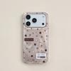 Розово-коричневый чехол со звездами в корейском стиле для iPhone 17 Pro, ударопрочный защитный чехол, совместим с iPhone 16PM/15/14/13.