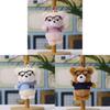 Plush Bear Keychain With Glasses For Wedding Decor And Gift For All Ages