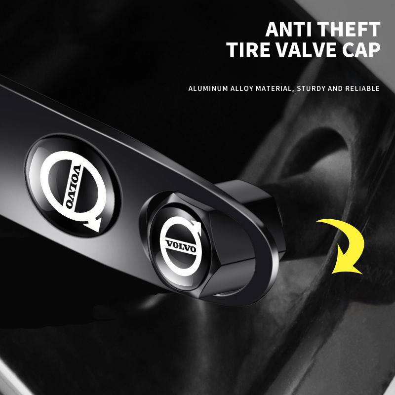 5 шт. Колпачки на ниппель колеса автомобиля, Металлическая крышка штока для Volvo XC60 V50 V40 XC90 S60 S40 S80l V90 V60 EX90 S90 XC40 C40 S70 Аксессуар