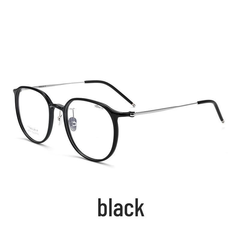 Женские сверхлегкие оправы для очков из чистого титана в корейском стиле для маленького лица, модель 9104 - очень широкие очки для миопии