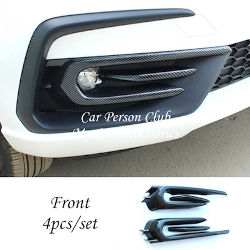 Для Honda Fit Jazz GR-2023 передняя и задняя противотуманная фара, крышка рамки лампы, накладки из АБС-пластика, углеродное волокно, внешний автомобильный светильник