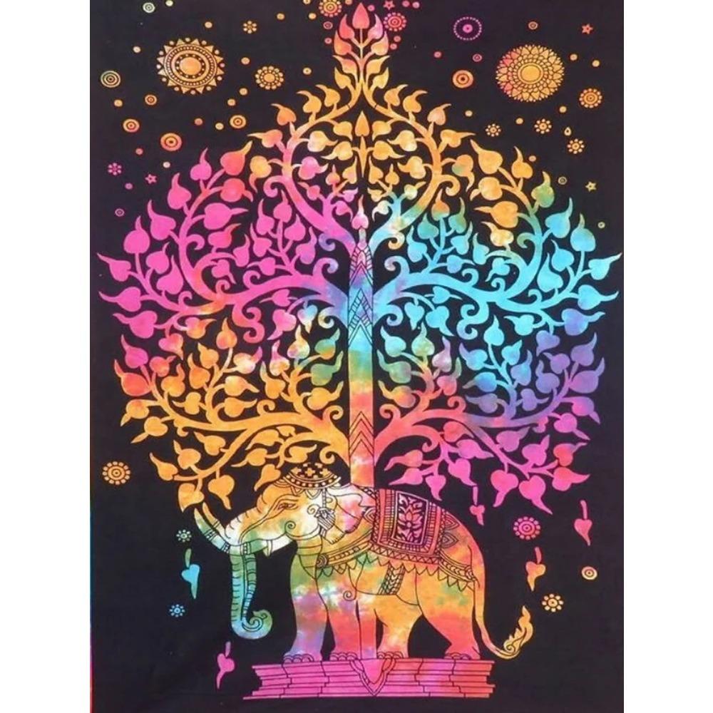 Алмазная картина Милая девушка Круглая алмазная живопись Ручная работа Феникс Животное Искусство Картина маслом Diy Алмазная мозаика Картина Украшение дома Рождественский подарок