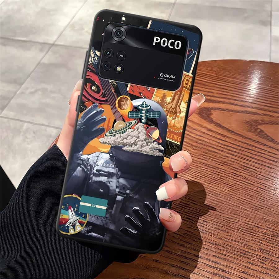 Чехол для телефона Funda для Xiaomi Poco F8 F3 C71 M5 M3 M4 M7 X3 X4 X5 X7 Pro C50 F1 C61 C75 Астронавт