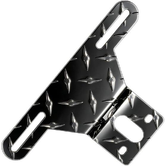 Craedli Trailer License Plate Bracket Frame, Universal Aluminum License Plate Holder with Light Mount Hole, Heavy-Duty Car Tag Bracket Trailer Mount