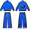 Mens Fall Casual Sporty Zip-Up Jacket Pants Set Streetwear Two-Piece Outfit Cotton Blend