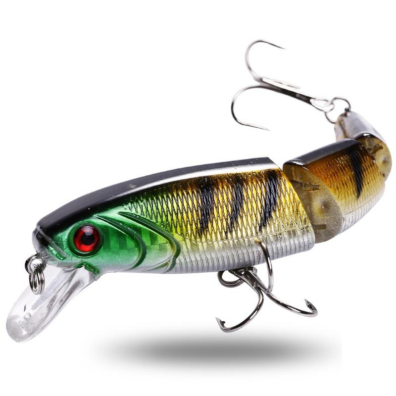 Рыболовная приманка 13,5 см, трехсекционная жесткая приманка, плавающая приманка-поппер, крючки, приманка для окуня, CrankBait