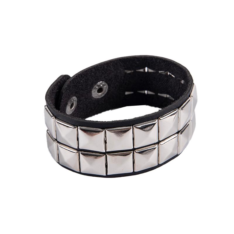 Уникальный браслет с заклепками и широкими манжетами в стиле панк, готический рок, унисекс, мужской браслет, ювелирные изделия