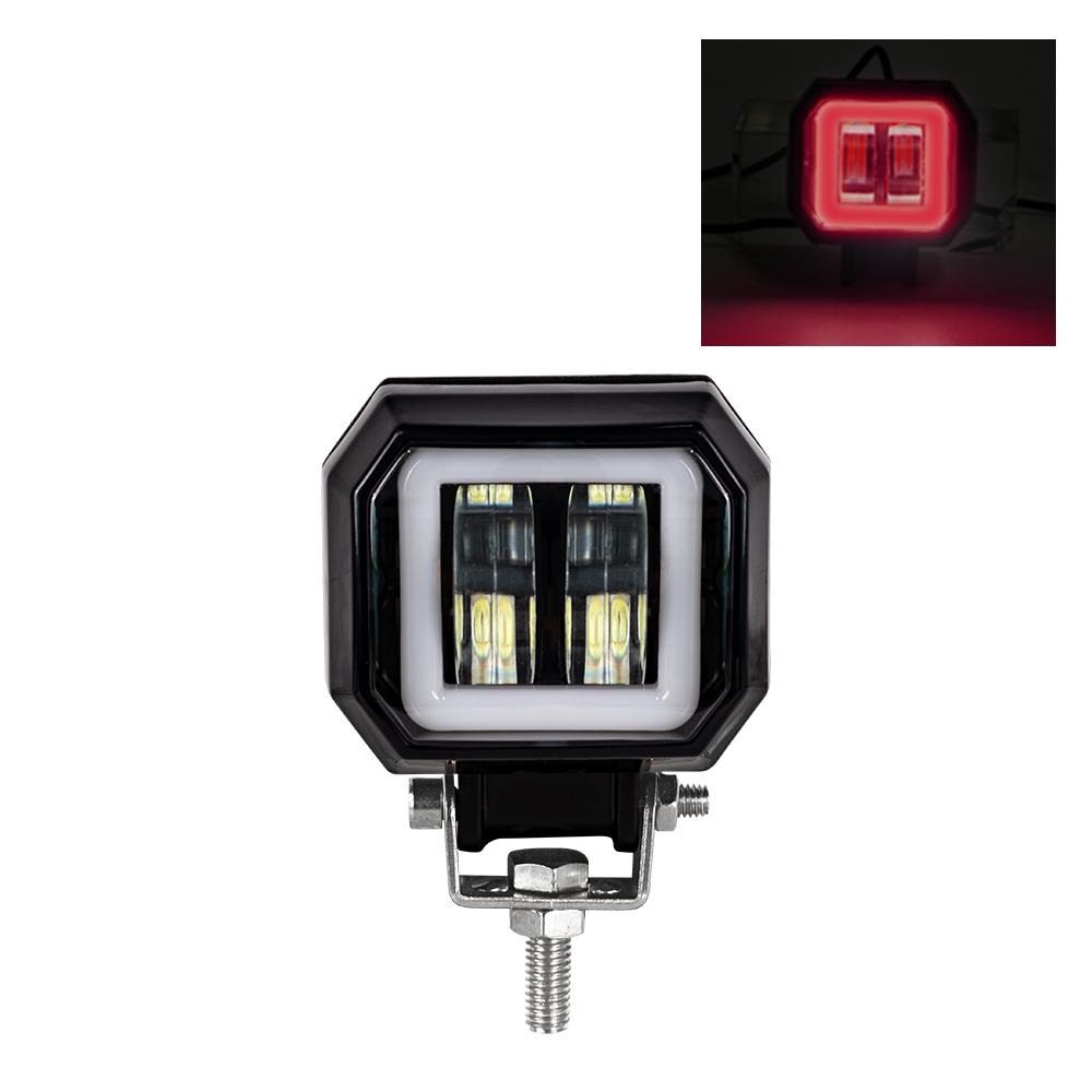 3Inch Universal Motorcycle Headlight Led Fog Mini Spot Lights Angel Eyes 20W Lenses for Scooter Atv Moto Accessories Lamp.