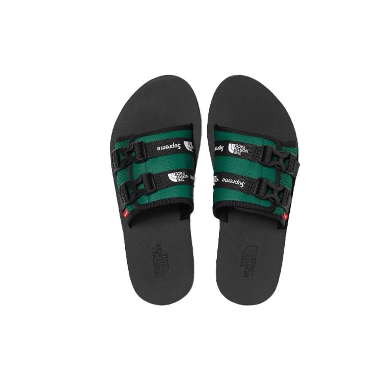 THE NORTH FACE x Supreme Trekking Base Camp Strap Slides 'Black Green' Men's NF0A7W6N-NL1
