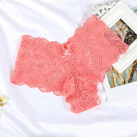 Women's Sexy Lace Panties Cheeky V Waist Hipster Bikini Underwear Floral Lace Low Waist Boyshorts Briefs