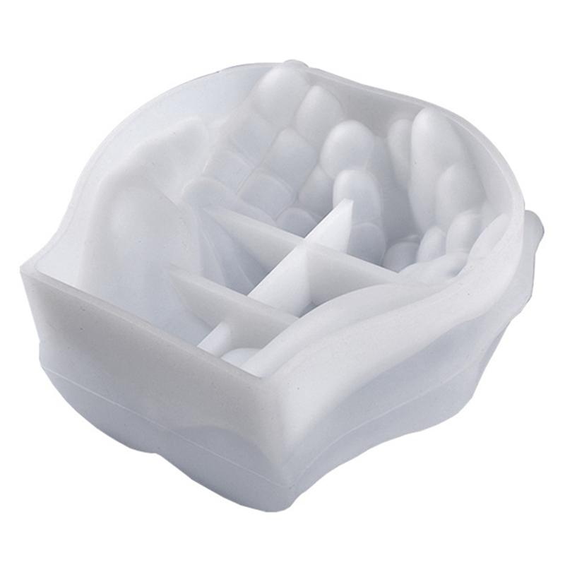 Hand Shape Cement Mold Flower Pot Mold Silicone Mold Hand Storage Dish Ashtray Mirror Two-Hand Jewelry Tray Mold Decoration