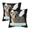Rock Hyrax Photo Dassie Vampire Potato 2 pcs Square Pillowcase Pillow Cover Cushion Decor Comfort Throw Pillow for Home Bedroom