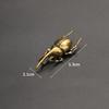 Solid Brass Simulation Insect Small Sculpture Creative Japanese Rhinoceros Beetle Insect Animal Ornament Home Decor Crafts