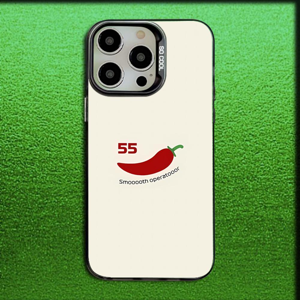 55 Стильный C-Карлос Сайнс Чехол для телефона для iPhone 16,15,14,13,12,11,Mini,Pro,MAX Серый Матовый Силиконовый Черный Чехол