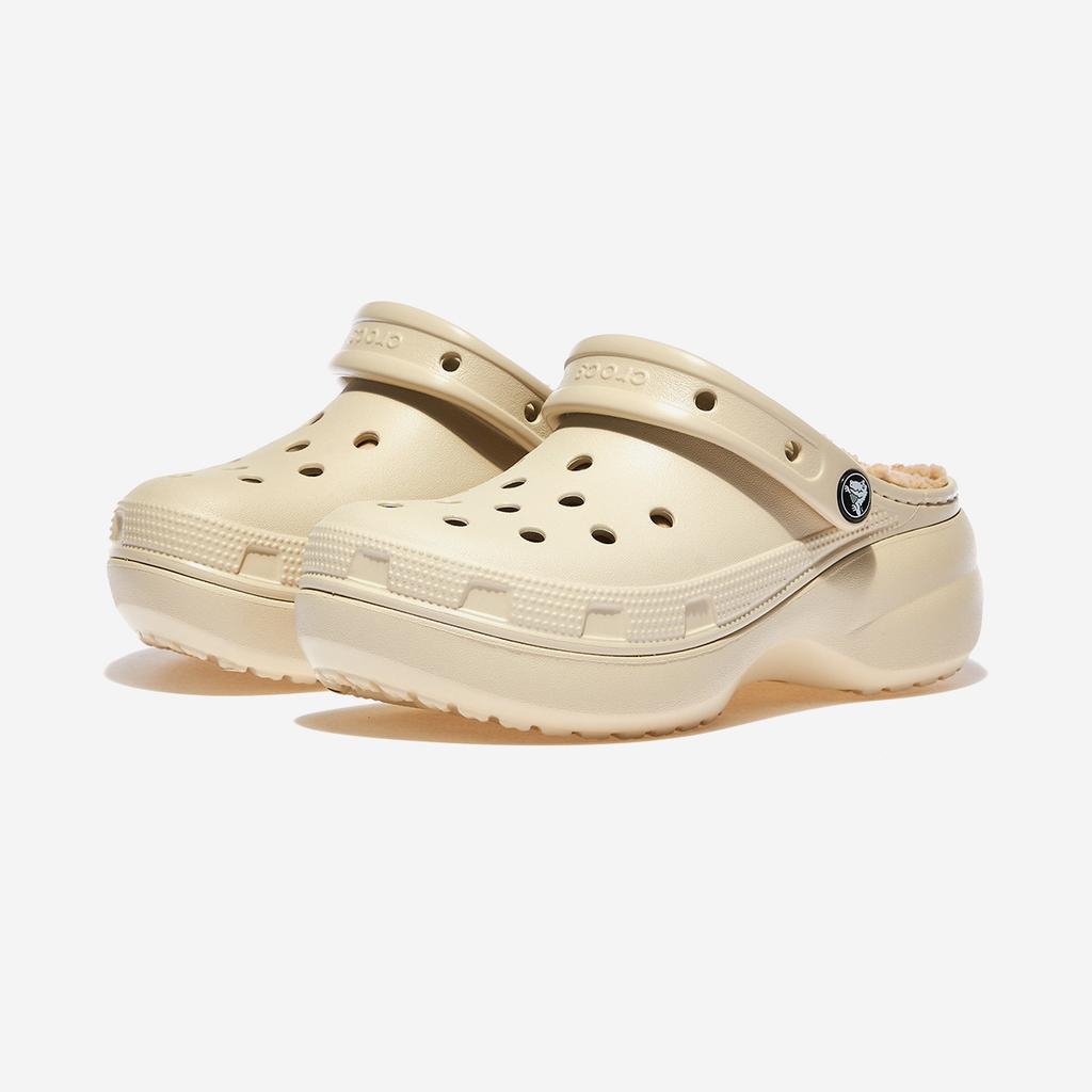 Crocs Классические женские сабо на платформе с подкладкой, CRS207938, 1010100096, популярная корейская обувь