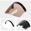 Q9QD 3-snap Open Face Helmet Bubble Visor for Sun Shade Protector for Motorcycle
