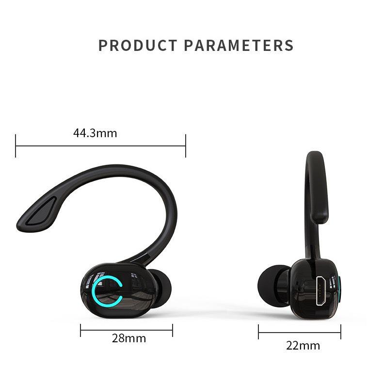Беспроводная спортивная гарнитура S10 Bluetooth 5.0 с заушным креплением