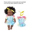 12 Inch Lovely Simulated Black Girl Doll African Baby Doll Kid   Toy Birthday Gift