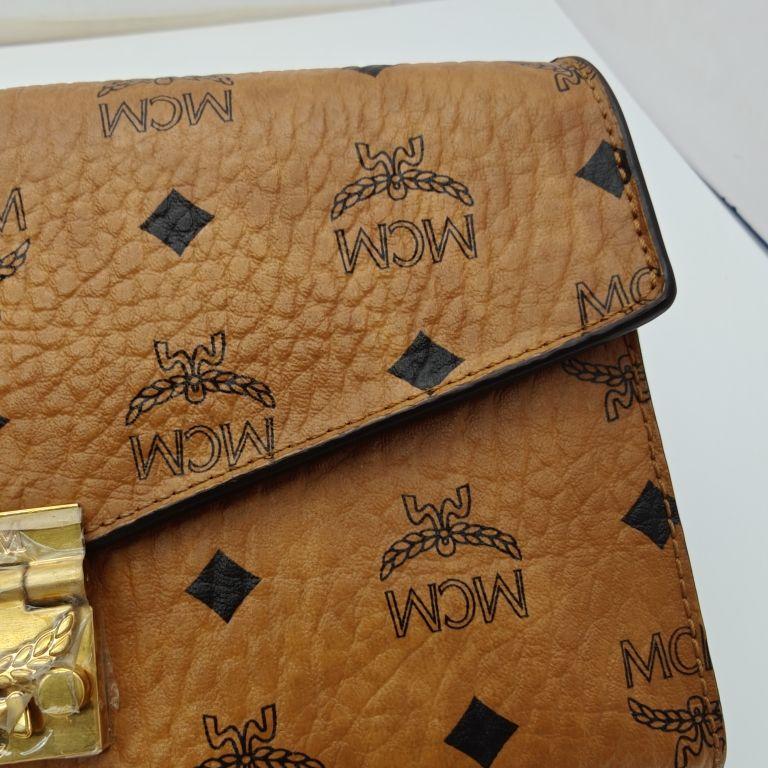 [Pre-Owned] Patricia Visetos Monogram Square Flap Leather Envelope Shoulder Bag - Good #13SWNAQ