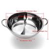 28cm Stainless Steel Twin Duck Taste Hot Pot Induction Hotpot Cooker