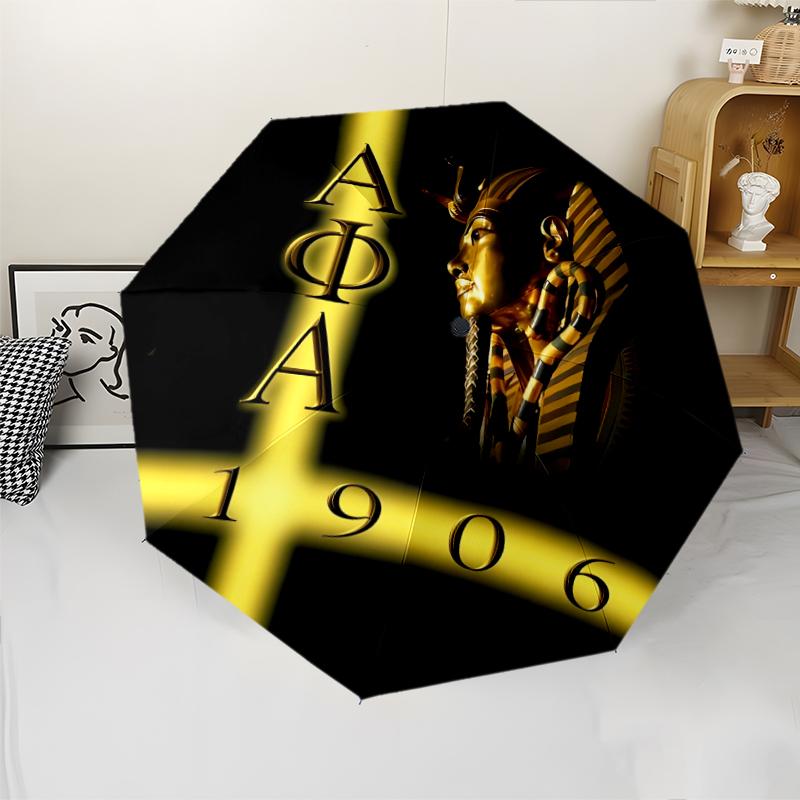 Автоматический зонт с принтом логотипа Alpha Phi Alpha, 8 спиц, железный каркас, пластиковая ручка, подходит для путешествий на открытом воздухе и на каждый день, идеальный подарок
