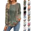 Women's Fall Fashion Casual Floral Top Long Sleeve Shirt Loose Pullover