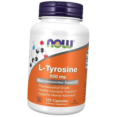 Тирозин, Поддержка нейротрансмиттеров, L-Tyrosine 500, 120капс (27128027)
