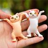 Enchanting Cat Pen Holder Cat Bracket Cute Decoration Hand-Made Home Decor Cat Ornaments Easter Decoration
