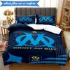3PCS Olympique Football Crest Printed Soft Bedding Set,Including 1pc Duvet Cover And 2pcs Pillowcases Perfect for Bedroom, Dormitory, Fan gift