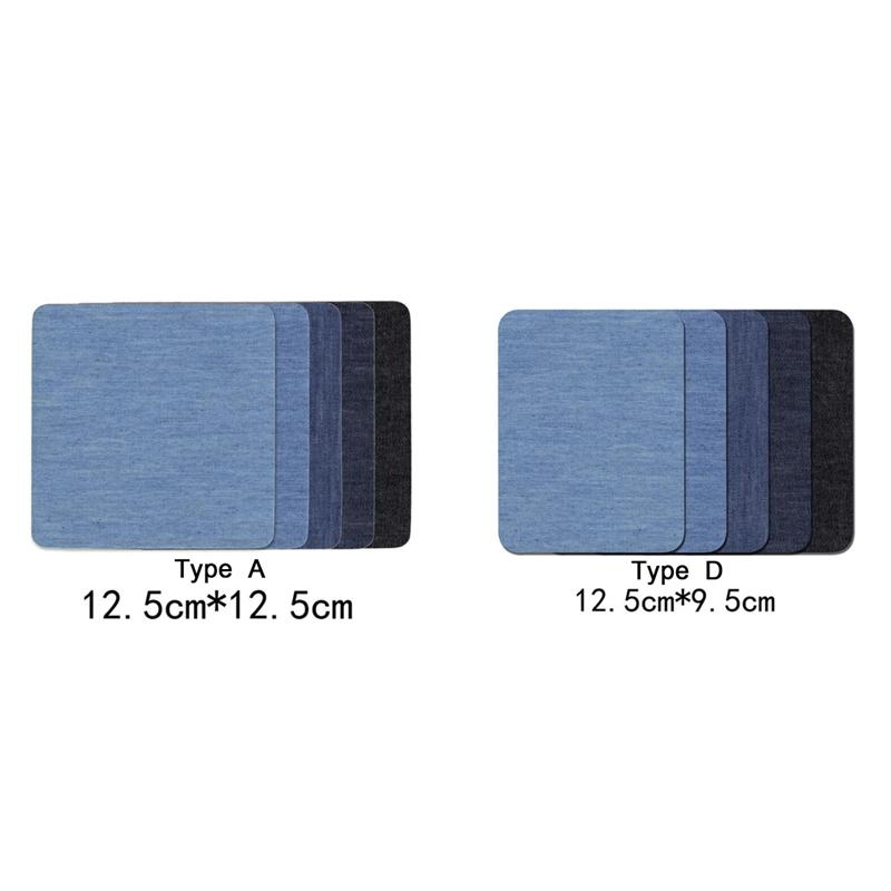 Denim Patches DIY Iron On Denim Elbow Patches Repair Pants For Jean Clothing Pants Badges Apparel Sewing Fabric NEW