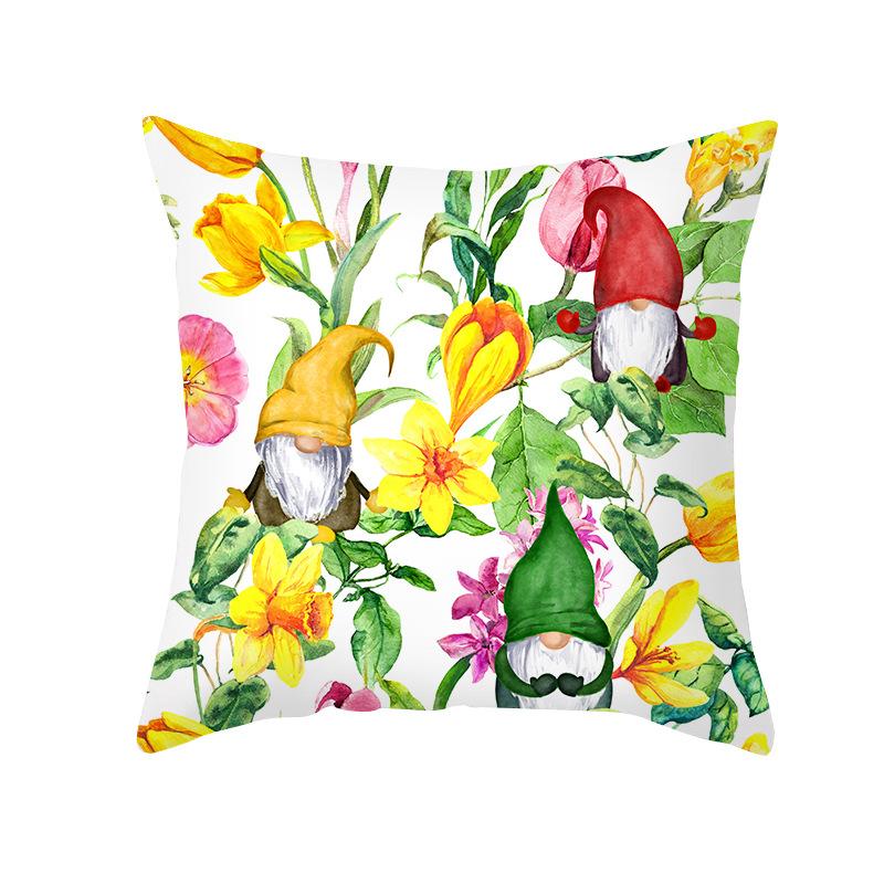 Plant Flower Pillow Cover Decorative With Short Plush Print Of Nordic Flowers Home Decor Throw For Living Room Cushion Cover