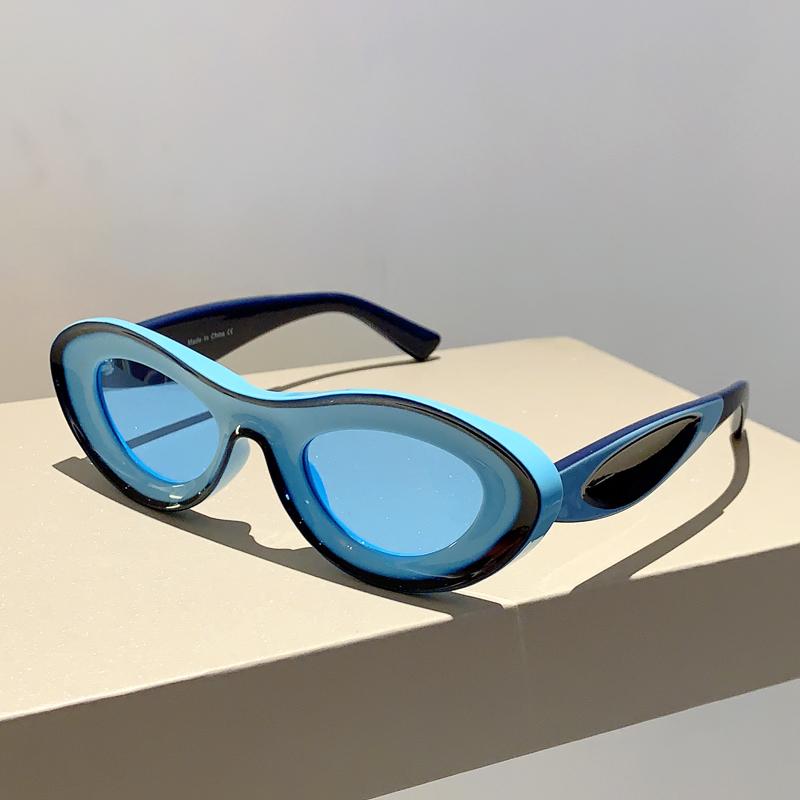 Новые овальные солнцезащитные очки женские Стильные разноцветные уличные очки мужские Модный брендовый дизайнерский аксессуар Защита UV400 Пляжные очки