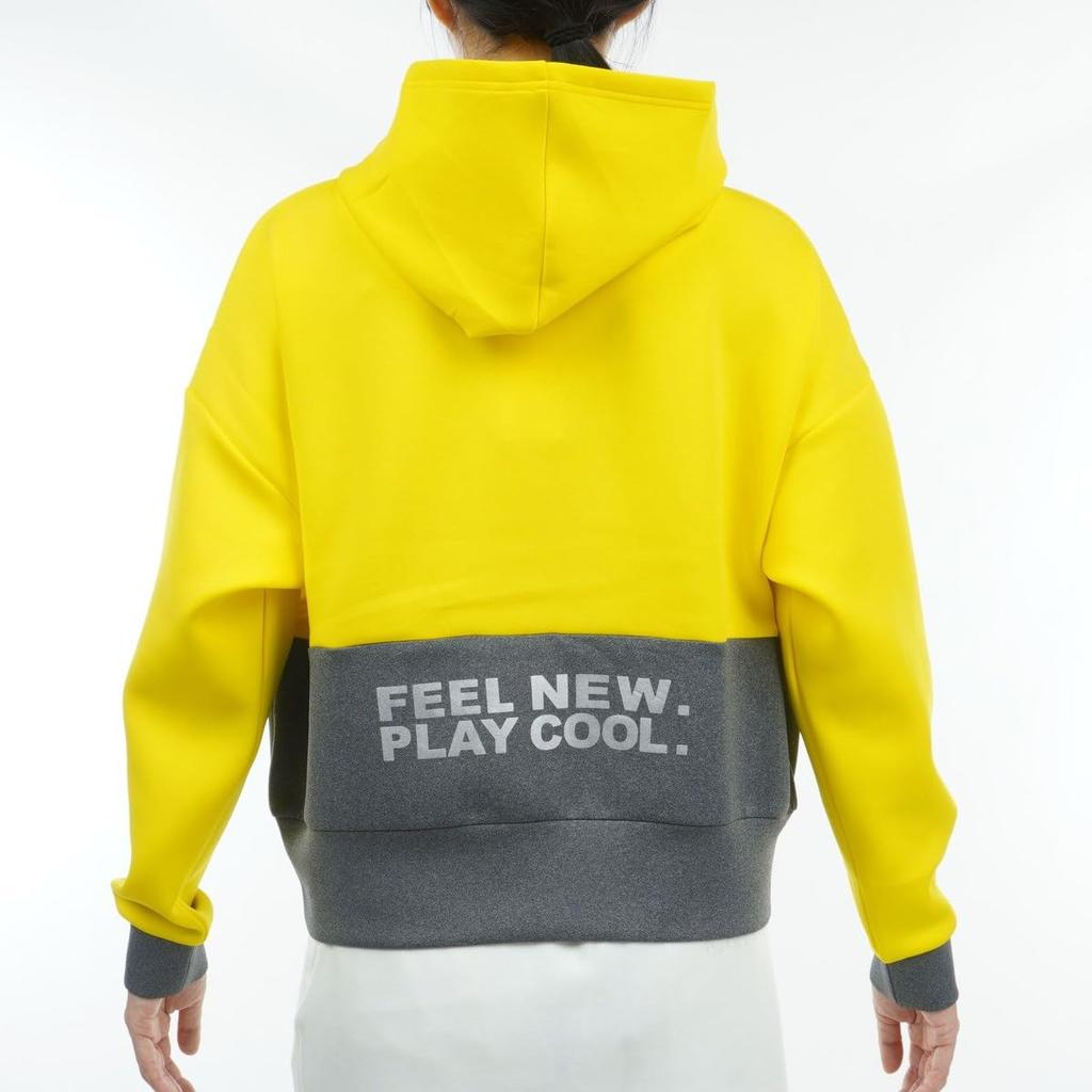 Sweatshirt Hoodie Heat Golf Yellow L [Pin Apparel] Women's (Brand Logo, Storage, Warmth) / / 622-3262800 061_Light