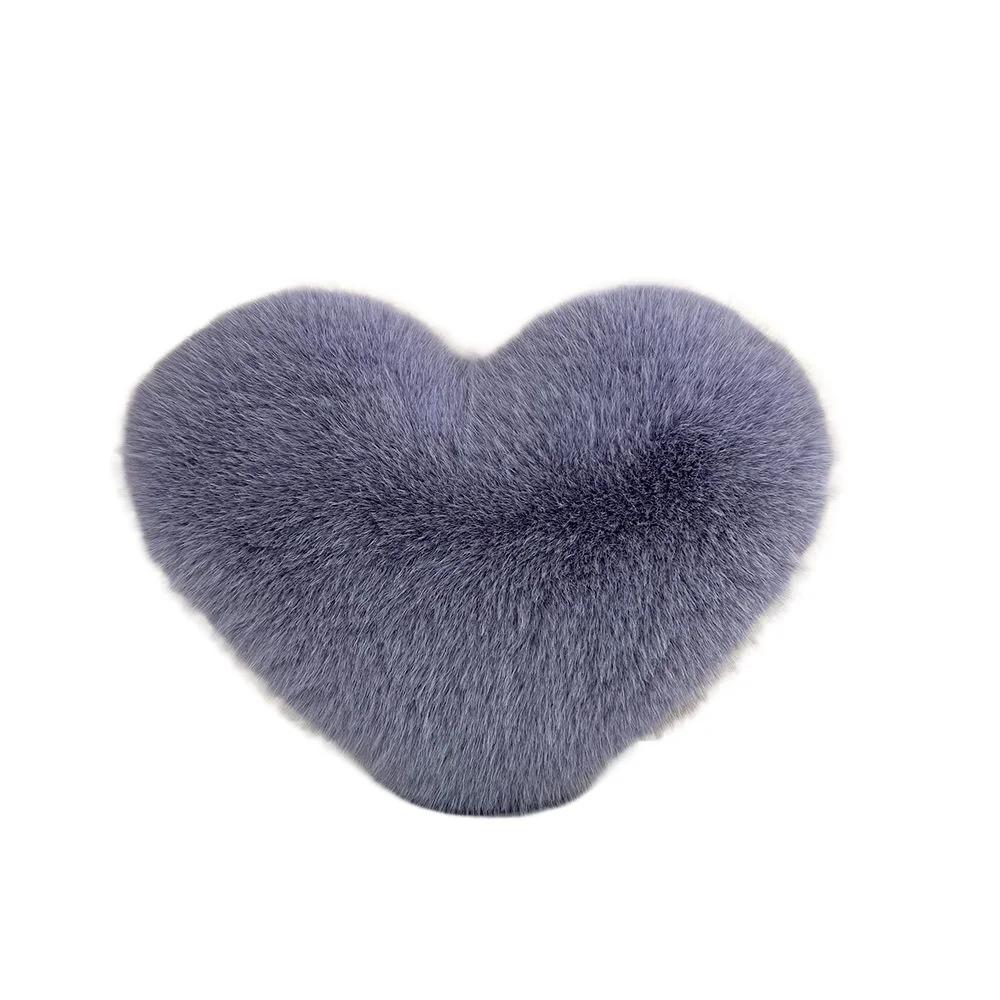 Подушка Love Plush Throw, простая, бытовая, креативная, имитация меха лисы, легкая, роскошная, имитация меха, диванная подушка, поясничная подушка для девочки