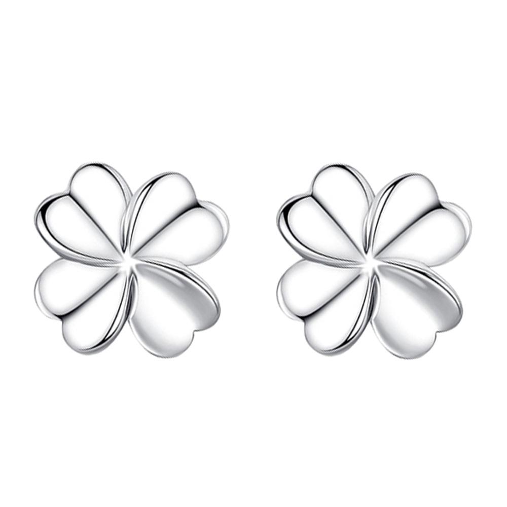 Trendy Silver-Plated Leaf Earrings for Women - Fashionable Ear Jewelry