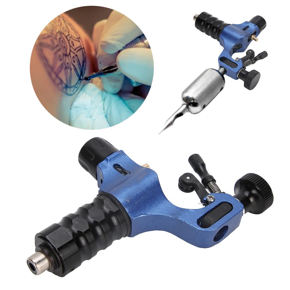 Профессиональная Портативная Мощная Моторная Тату Машинка Лайнер Шейдер Тату Машинка RCA ИнтерфейсСиняя