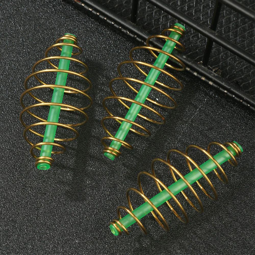 10 Pcs/Set Hot Olive Explosion Hanging Tackle Fishing Bait Stainless Steel Feeder Spring Lure