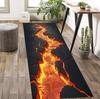 Визуальный Трехмерный Ковер-дорожка с трещиной, Вулканический узор с горячей магмой, Ковер для спальни, Прикроватный, Прихожая, Длинный придверный коврик
