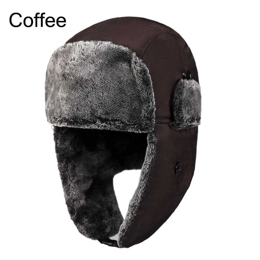 Защита ушей Зимняя кепка-бомбер Ветрозащитная теплая снежная кепка Мужская зимняя ушанка для спорта на открытом воздухе