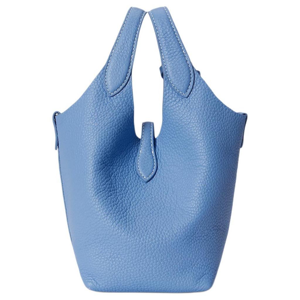 Polo Ralph Lauren Polo Play Iconic Brand Carved Hardware Detachable Crossbody Strap Leather Basket Tote Bag Small Women handbags 3616857282246