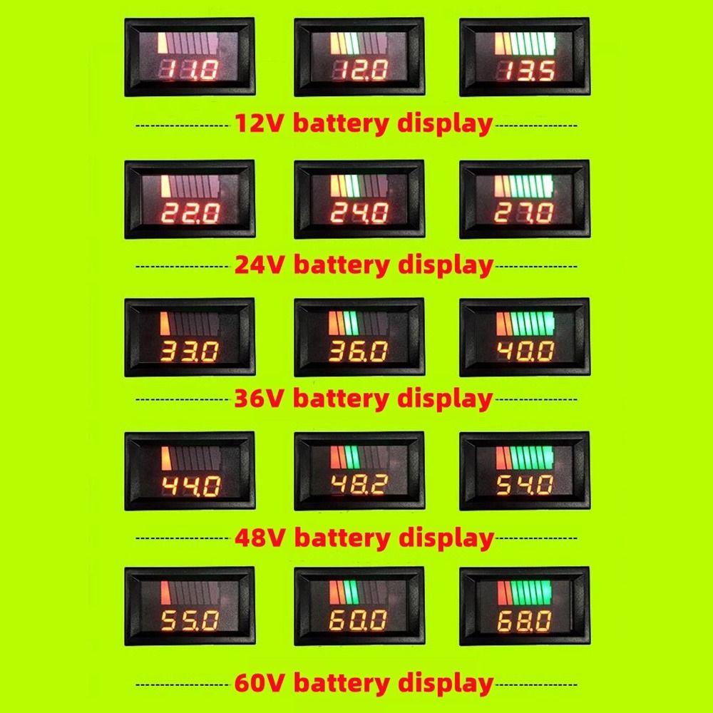 36V 48V 60V 72V Lithium Battery Capacity Meter Battery Tester Car Battery Charge Level Indicator