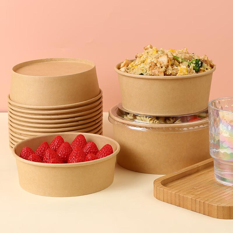 CIBO Disposable Paper Bowls with Lids