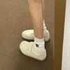 Туфли кремового цвета на липучке, белые, женские, новинка 2024 года, модные, повседневные, на плоской подошве, осенние, универсальные, добродетельные