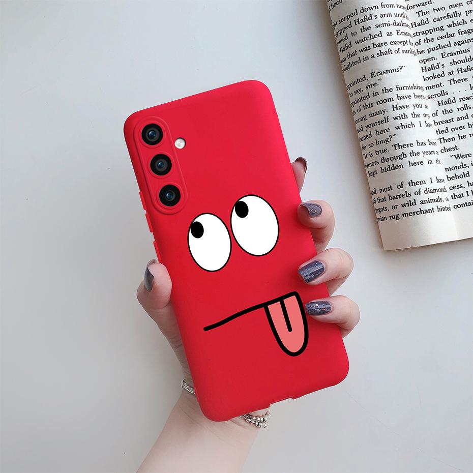Для Samsung Galaxy S23 FE 5G Матовый чехол для телефона Милый мультяшный кот Мягкая силиконовая задняя крышка Для Samsung S23 FE S23FE S 23 FE 5G Чехол