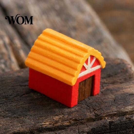 Sun Resistant Miniature House Figurine, Mini Ornament for Micro Landscape, Small Tiny Toy Decoration Doll Fairy Garden Planter Pot