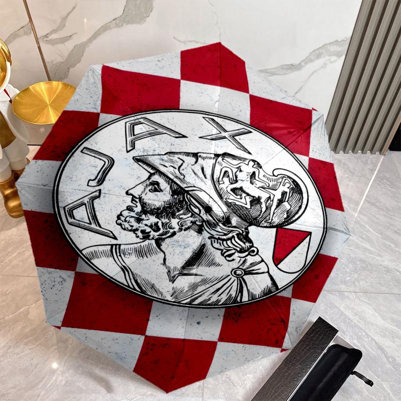 Ajax FC Umbrella with Automatic Open/Close & Self-8-Rib Heavy-Duty Umbrella, Compact Travel Umbrella Suitable for Outdoor